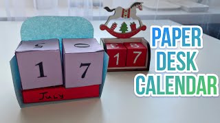 Paper desk calendar How to do simple calendar with your hands [upl. by Lilaj]