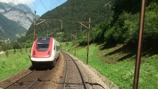 World Famous Gotthard Railway part1 FaidoGöschenen mit GotthardtunnelReise Gotthardbahn2012 [upl. by Aitnic850]