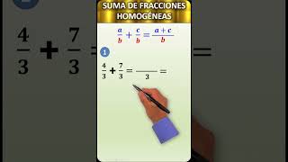 SUMA DE FRACCIONES HOMOGENEAS – Profe Guille – shortsfeed shortsyoutube sumadefracciones [upl. by Giselle]