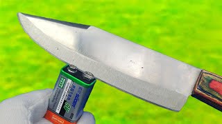 Do not throw away old Cell Battery Fastest way to Sharpen Any Knife to Razor Sharp [upl. by Jamaal]