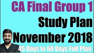 CA Final Group 1 Study Plan  45 to 60 Days Full Coverage [upl. by Denae748]