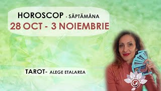 HOROSCOP 28 OCTOMBRIE  3 NOIEMBRIE Săptămanal TAROT  Alege Zodia Interactiv  Util  Atenție [upl. by Aihppa]