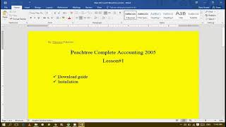 Lesson  1 Peachtree Complete Accounting 2005 Download guide  Installation [upl. by Lorna344]