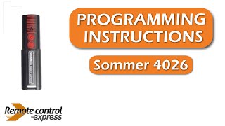 Programming my remote Sommer 4026 [upl. by Oriaj481]