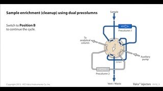 Valco sample enrichment using dual precolumns [upl. by Akirdnuhs]