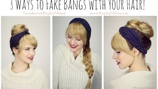 3 Ways to Fake Bangs with Your Hair [upl. by Kimberlyn]