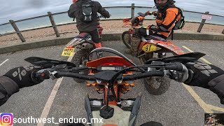 ktm exc 300 erzbergrodeo on west bexington beach ridingclay pigeonmaiden newton [upl. by Oric]