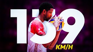 TOP 20 Most Powerful Volleyball Serves by Wilfredo Leon  130kmh Serves [upl. by Anav]