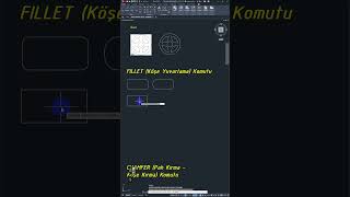 AutoCAD Düzenleme Komutları FILLET Komutu 2 autocad [upl. by Rtoip]