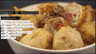 Tempura de choucroute  Recette apéro [upl. by Lib259]