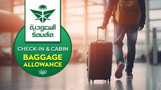 Saudia Airlines Baggage Policy Carryon and Checkin Baggage Allowances [upl. by Lachlan]