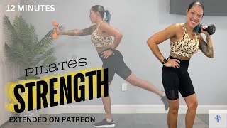 STRONG Pilates Workout  12 Minutes  Weighted Standing Full Body Strength [upl. by Silra254]