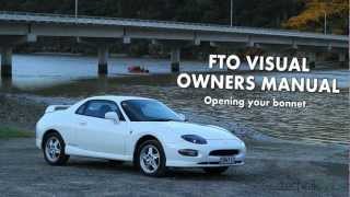 Opening your Bonnet  Mitsubishi FTO  Visual Owners Manual [upl. by Kinnon792]