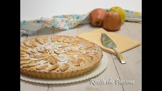 Crostata di mele con crema  Con frolla allolio e crema ricca tipo pastiera  Ricette che Passione [upl. by Almeida]