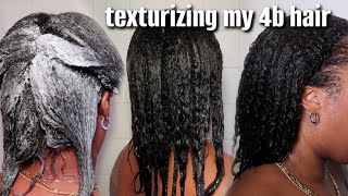 I TEXTURIZED MY 4B NATURAL HAIR AND THIS HAPPENED  low densityfine amp low porosity [upl. by Arrej883]