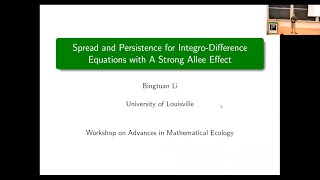 Spread and Persistence for IntegroDifference Equations with A Strong Allee Effect [upl. by Seta243]