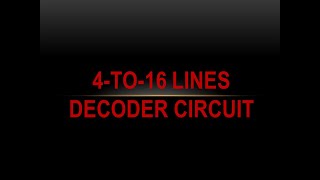 4 To 16 lines decoder  With Proteus Simulation  Digital Electronics  Electrical Technology [upl. by Safir]