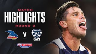 Adelaide v Geelong Highlights  Round 2 2024  AFL [upl. by Dine]