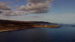 Cockpit view from a Wideroe Dash 8 on a visual approach to Vardø ENSS [upl. by Lawton205]