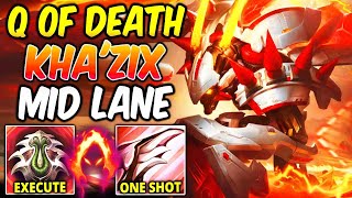 ONESHOT WITH Q FULL BURST KHAZIX MID LANE IS BROKEN  League of Legends [upl. by Asiole]