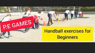 handball skills for beginners  Pe games  educaçãofisica  physical education [upl. by Eylrac]