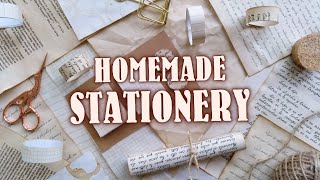 DIY STATIONERY IDEAS 7 🌜HOW TO MAKE VINTAGE PAPER🌛 HOMEMADE OLD BOOK PAGES ✨ASMR PAPER CRAFT [upl. by Sklar]