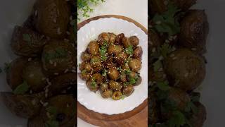 Honey Garlic soy sauce potato youtubeshorts recipe snacksrecipe [upl. by Aikal]