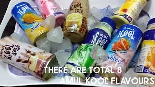 AMUL  AMUL KOOL REVIEW  ALL FLAVOURS WITH NUTRIONAL INFORMATION  the foodie sahab [upl. by Yuzik]