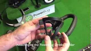 PowerBug Electric Golf Trolley Drinks Holder Video [upl. by Maurreen129]