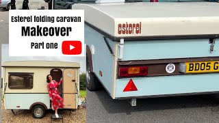 Folding caravan  Esterel fold down makeover progress so far [upl. by Jemine]