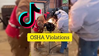 Tiktok Osha Safety Violation Compilation  part 1 osha song [upl. by Llenyl888]