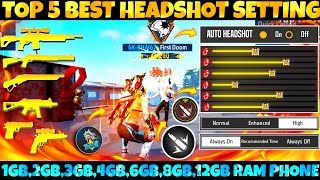 Free Fire Max Auto Headshot Trick 2024 Sensitivity Setting  2gb 4gb 6gb Ram Headshot Sensitivity [upl. by Nepil169]