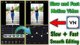 Slow Motion Video Editing In VN App  slow motion video kaise banaye  slow and fast video editor [upl. by Karil]