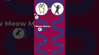 Doge meme vs Meow Meow Meow 👍👍👍 shorts tiktok race meme [upl. by Rihat]