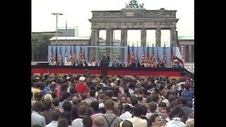 President Ronald Reagans Speech at the Berlin Wall June 12 1987 [upl. by Alig195]