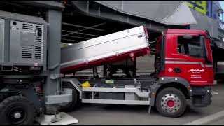 Switzerland uses a mobile overpass bridge to carry out road work without stopping traffic [upl. by Egap]