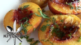 GRILLED NECTARINES with SYRUP  Nickos Kitchen [upl. by Seyler]