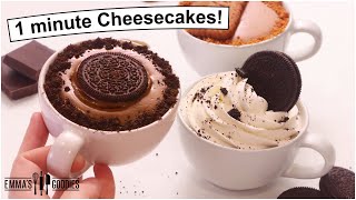 1 Minute CHEESECAKES  Treats for ONE to Satisfy Any Craving [upl. by Ahsinyar]