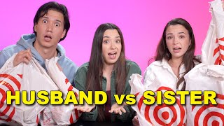 Who Knows Me Better Sister vs Husband Target Gift Swap Challenge Merrell Twins [upl. by Elletnwahs735]