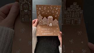 Gingerbread house card 🏠🍪💌🎀 diy christmas cardmaking gingerbread shorts [upl. by Ellemac664]