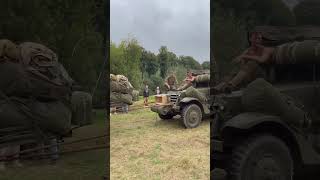 M3 Halftrack getting tracked by another halftrack 🤪 halftrack america ww2 normandylanding [upl. by Chesna]