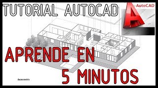 Autocad en 5 Minutos  Los comandos básicos para empezar [upl. by Fish]