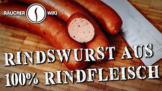 Feine Rindswurst ohne Kutter selber machen Räucherwiki Folge 40 [upl. by Bevers]