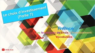 Les techniques de choix dinvestissement Vocabulaire [upl. by Longwood]