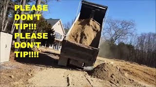 HUGE DUMP TRUCK ALMOST TIPS Find out what happened amp why [upl. by Ellersick]