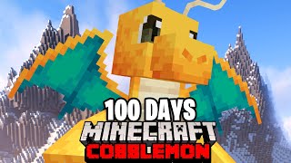 I Spent 100 DAYS in DRAGON TYPE ONLY Minecraft Pokémon Against My Rival Duos Cobblemon [upl. by Aihsein]