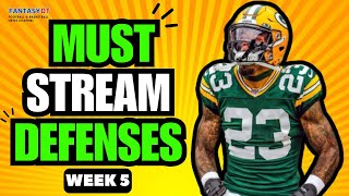 5 Must Start Defenses for 2024 Fantasy Football Week 5 [upl. by Ardnasela]