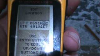 How to enter UTM coordinates into a basic Garmin Etrex [upl. by Coop]