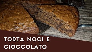 TORTA NOCI E GOCCE DI CIOCCOLATO🍫senza uova Vegan [upl. by Ahtel]