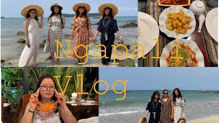 Ngapali vlog 🏝 most beautiful beach in Myanmartravelngapali myanmar [upl. by Aenel]